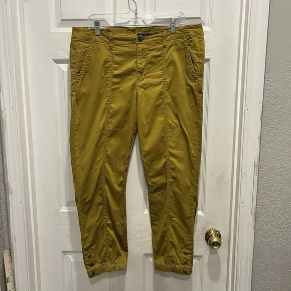 CAbi 5504 Pants Womens 14 Yellow Tracker Jogger Marigold Chino Casual Relaxed‎ - Picture 1 of 8